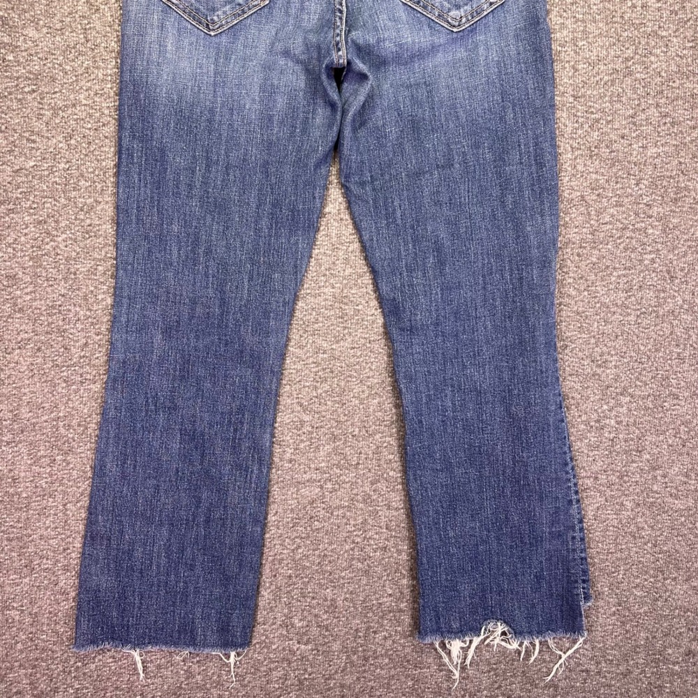 Mother The Insider Crop Step Fray Women 28x25 Blue Slim Bootcut Casual High Rise - Picture 11 of 16